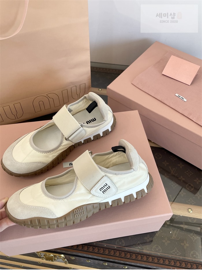Miu Miu 미우미우 타이어 테크니컬 발레리나 그레이 신발 15번 이미지