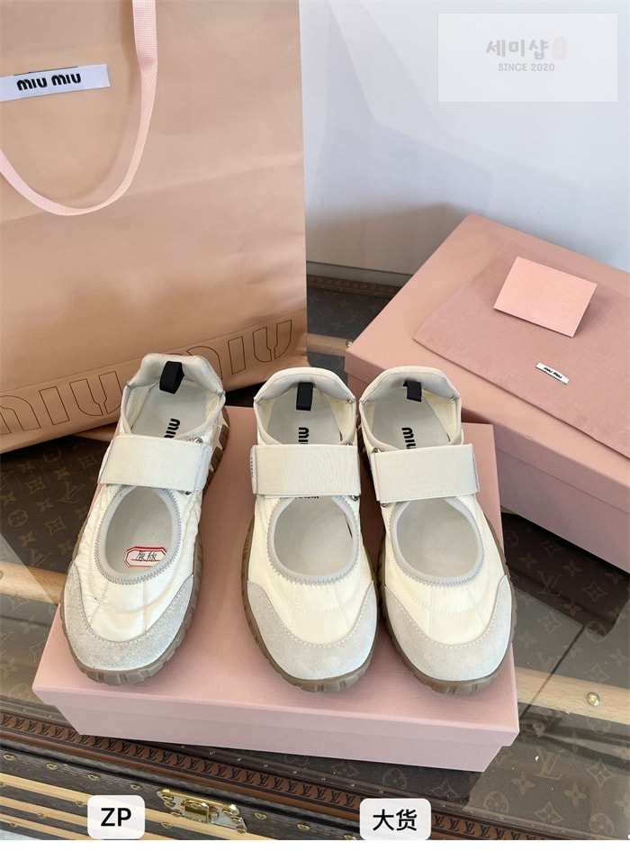 Miu Miu 미우미우 타이어 테크니컬 발레리나 그레이 신발 16번 이미지