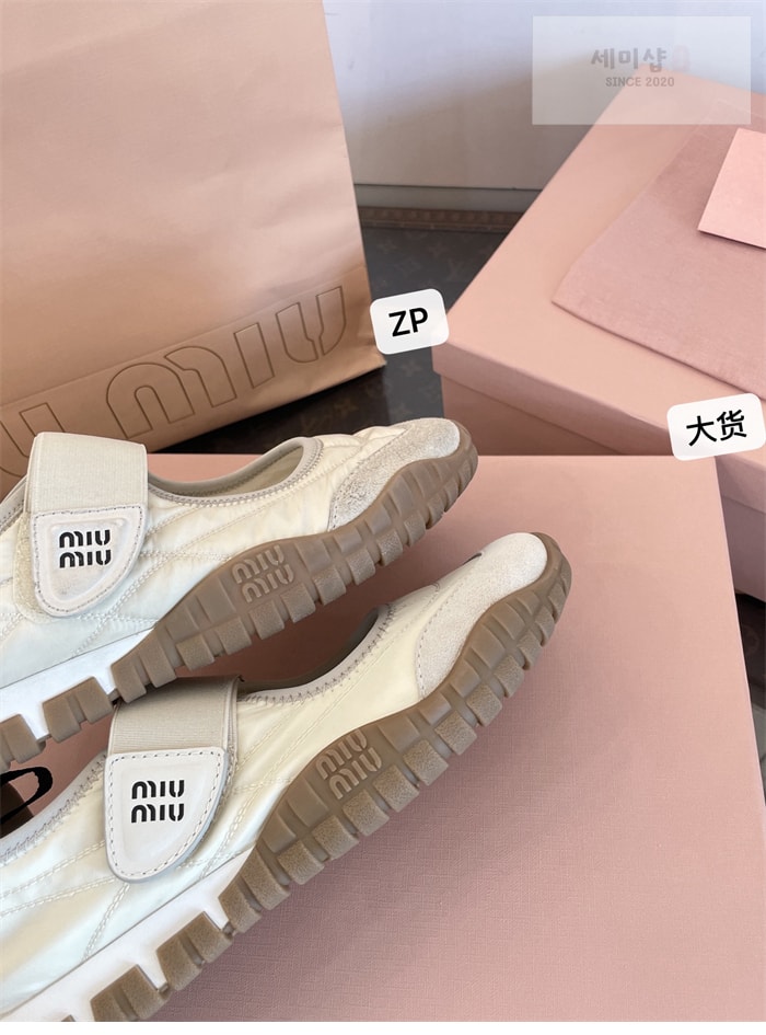 Miu Miu 미우미우 타이어 테크니컬 발레리나 그레이 신발 19번 이미지