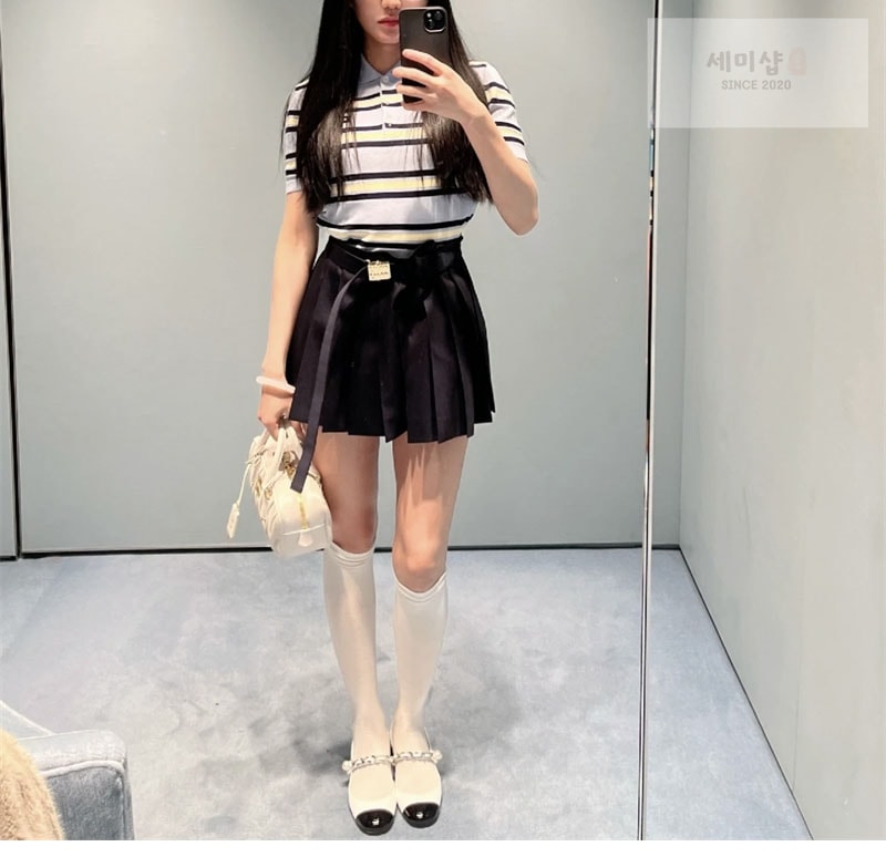 Miu Miu 미우미우 투톤 페이턴트 레더 슬링백 펌프스 신발 3번 이미지