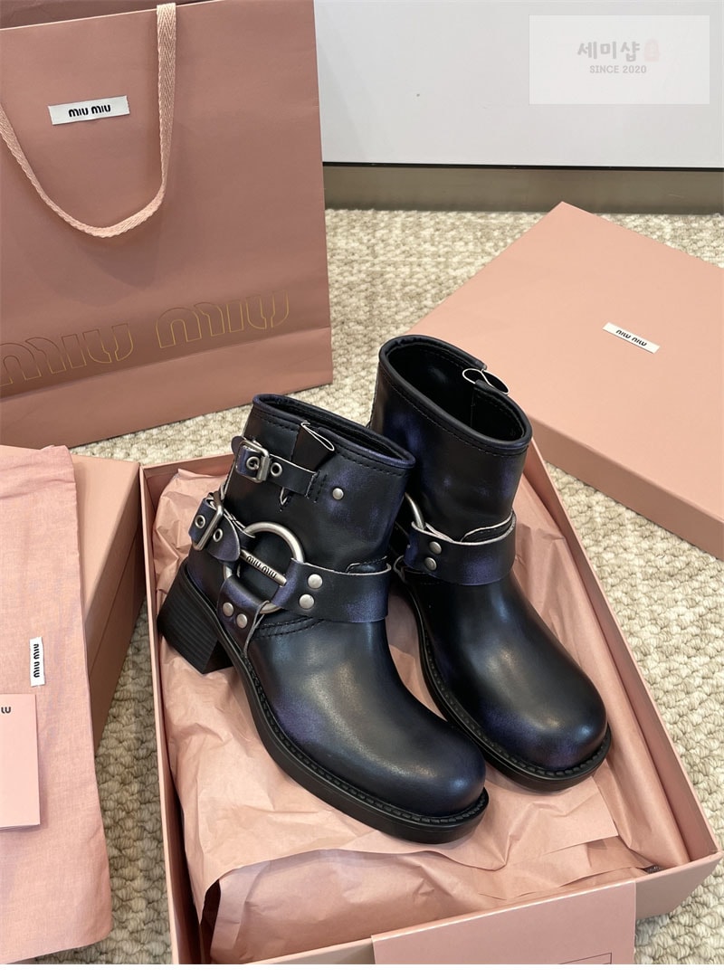 Miu Miu 미우미우 하네스 바이커 부츠 신발 5번 이미지