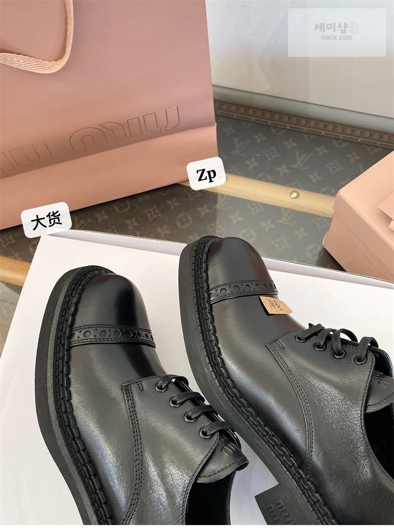 Miu Miu 미우미우 25FW 옥스포드 스트랩 더비 로퍼 신발 17번 이미지