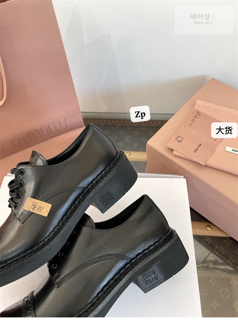 Miu Miu 미우미우 25FW 옥스포드 스트랩 더비 로퍼 신발 9번 이미지