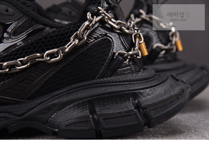Balenciaga 발렌시아가 3XL 체인 스니커즈 블랙 신발 4번 이미지