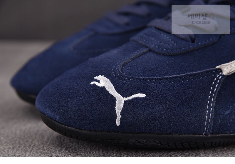 Balenciaga 퓨마 x 발렌시아가 스피드캣 스웨이드 네이비 화이트 신발 4번 이미지