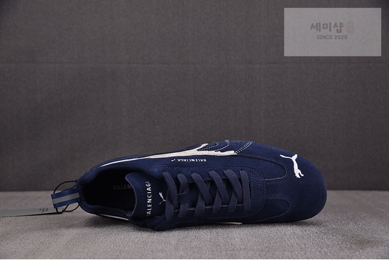 Balenciaga 퓨마 x 발렌시아가 스피드캣 스웨이드 네이비 화이트 신발 13번 이미지