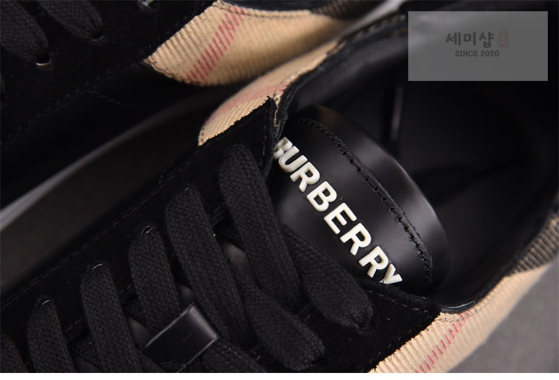 Burberry 버버리 하우스 체크 스니커즈 블랙 신발 8번 이미지