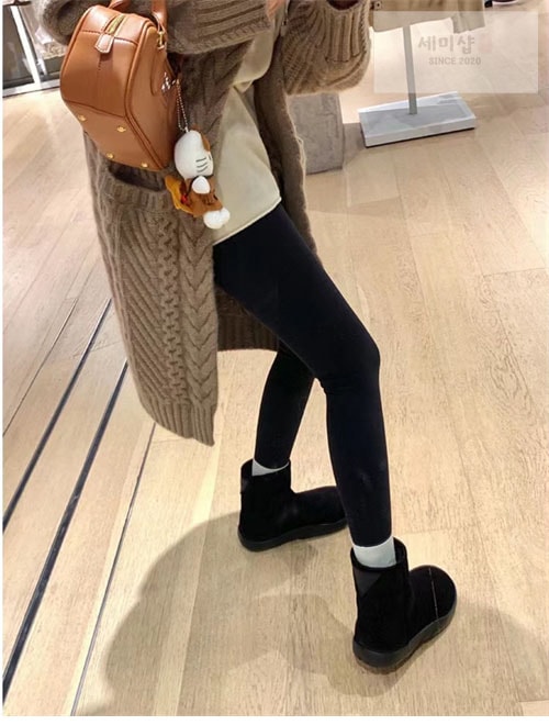 Bottega Veneta 보테가베네타 스냅 앵클 시어링 어그 부츠 신발 4번 이미지
