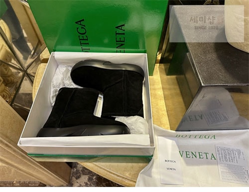 Bottega Veneta 보테가베네타 스냅 앵클 시어링 어그 부츠 신발 5번 이미지