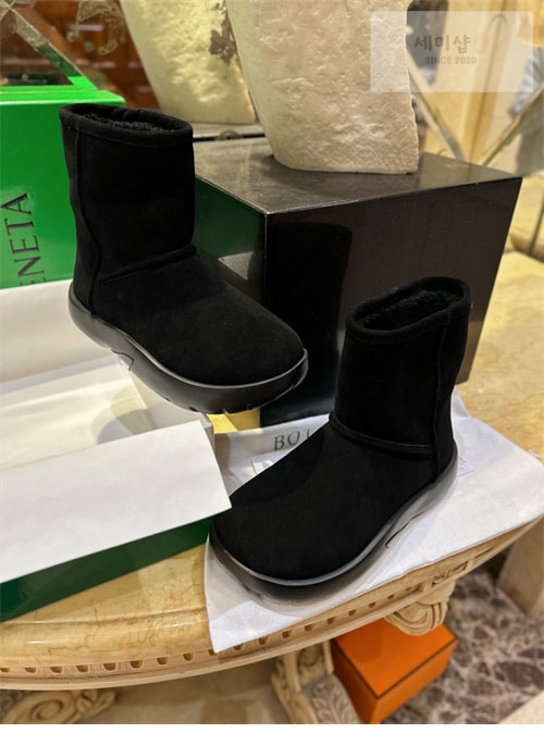 Bottega Veneta 보테가베네타 스냅 앵클 시어링 어그 부츠 신발 6번 이미지
