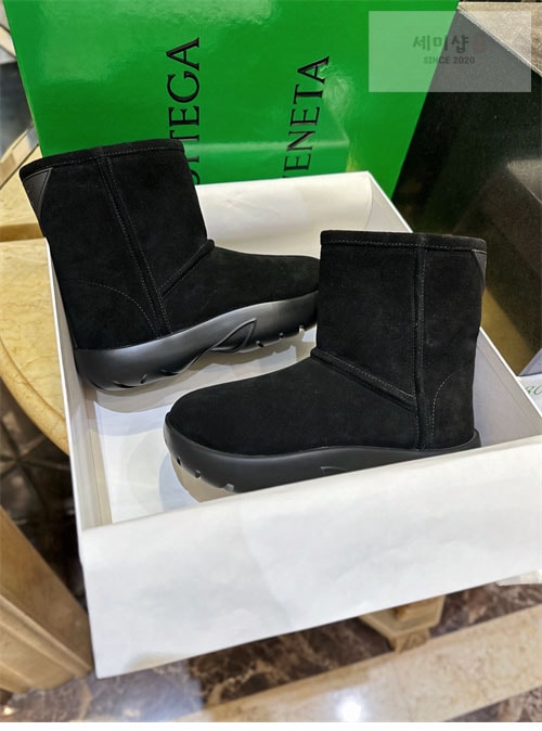Bottega Veneta 보테가베네타 스냅 앵클 시어링 어그 부츠 신발 18번 이미지