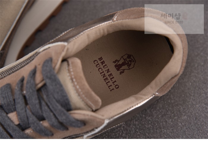 Brunello Cucinelli 브루넬로 쿠치넬리 패널 레이스 업 운동화 신발 11번 이미지