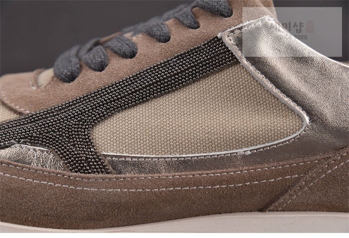 Brunello Cucinelli 브루넬로 쿠치넬리 패널 레이스 업 운동화 신발 13번 이미지