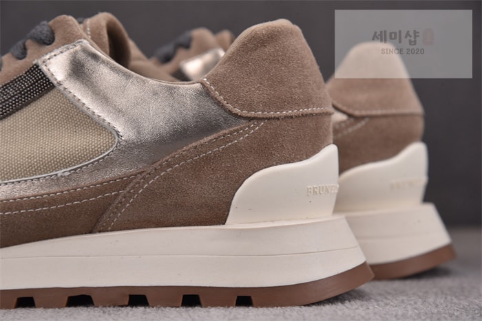 Brunello Cucinelli 브루넬로 쿠치넬리 패널 레이스 업 운동화 신발 14번 이미지