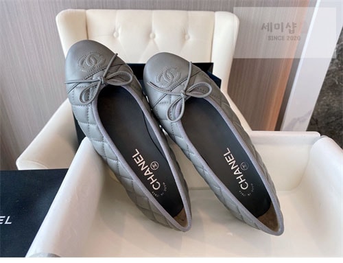 C H A N E L 샤넬 램스킨 퀼팅 발레리나 플랫 슈즈 신발 8번 이미지