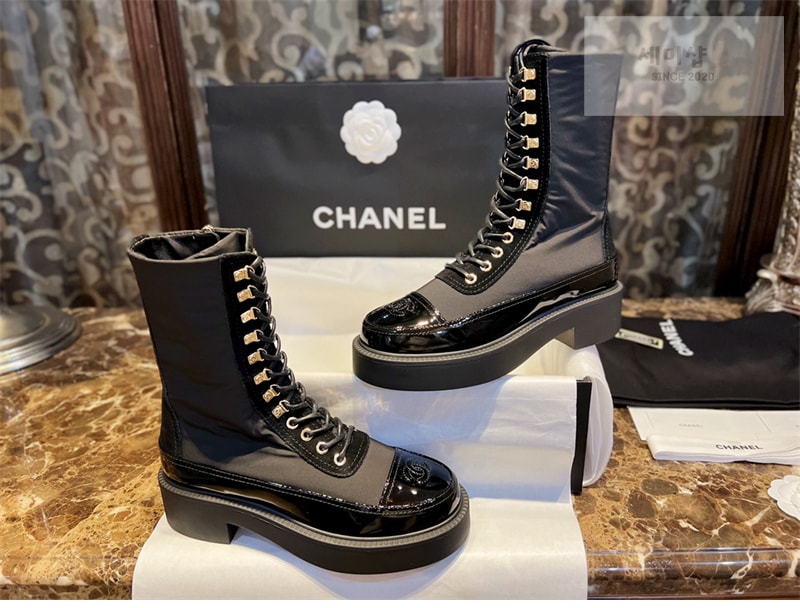 C H A N E L 샤넬 레이스업 롱 부츠 신발 6번 이미지