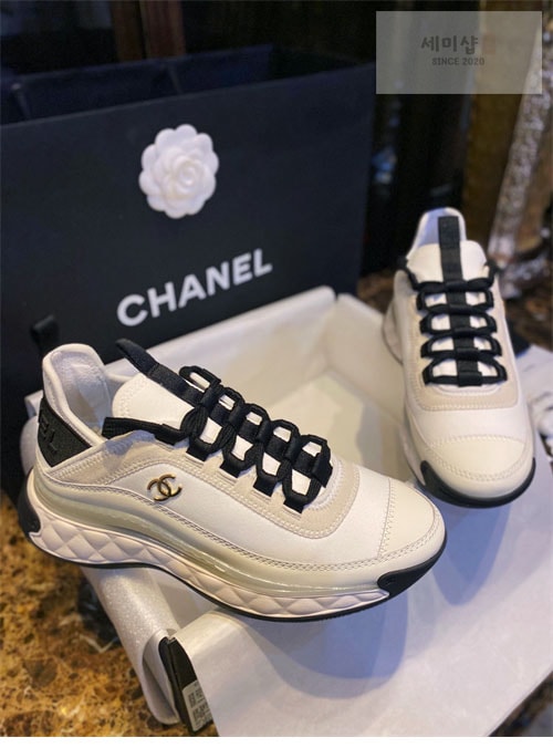 C H A N E L 샤넬 믹스드파이버 스니커즈 신발 33번 이미지