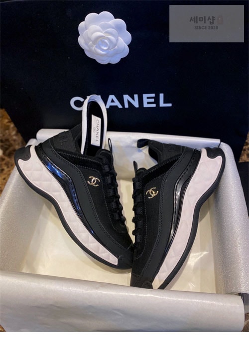 C H A N E L 샤넬 믹스드파이버 스니커즈 신발 22번 이미지