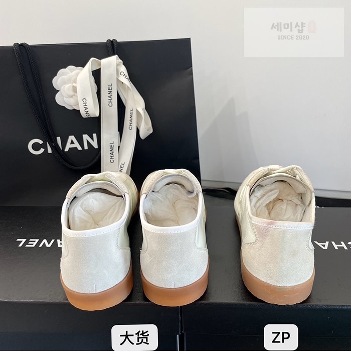 C H A N E L 샤넬 카프스킨 벨벳 스니커즈 신발 29번 이미지