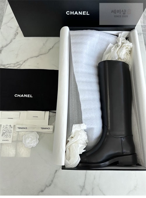 C H A N E L 샤넬 카프스킨 하이 부츠 신발 3번 이미지