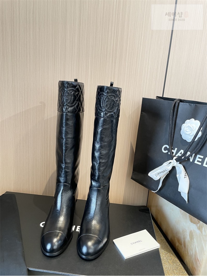 샤넬 샤넬 퀼팅 롱 부츠 신발 5번 이미지