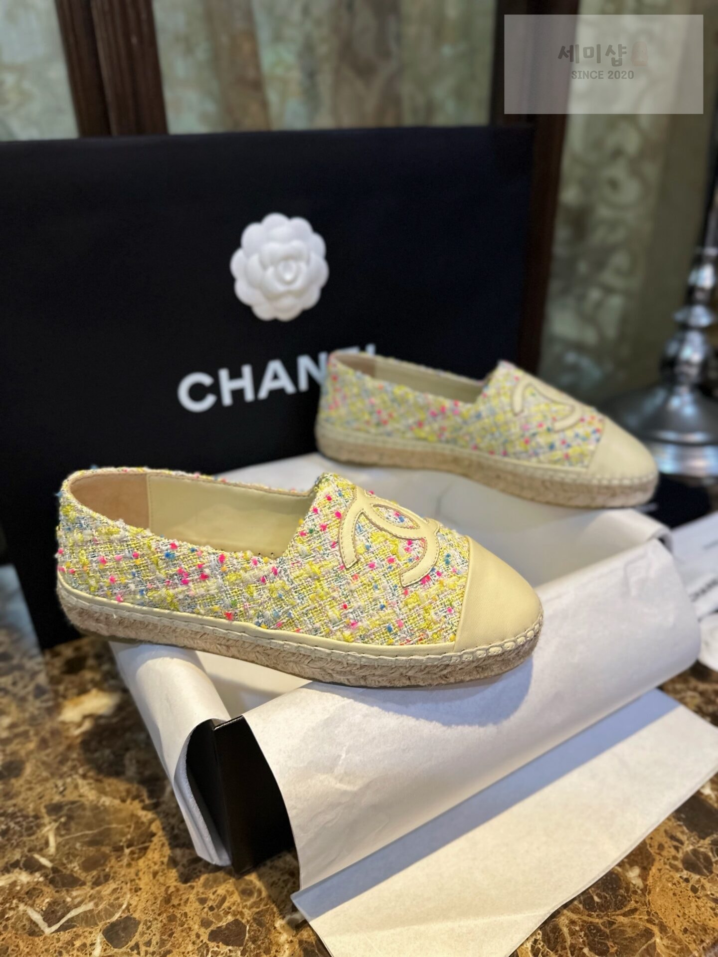 C H A N E L 샤넬 트위드 멀티컬러 에스파듀 “35SIZE – 41SIZE” 신발 15번 이미지