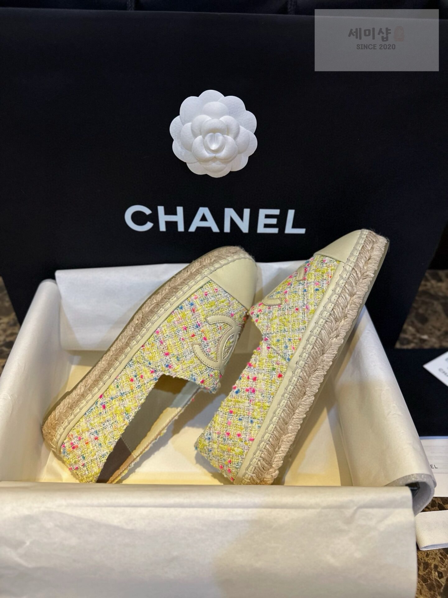C H A N E L 샤넬 트위드 멀티컬러 에스파듀 “35SIZE – 41SIZE” 신발 6번 이미지