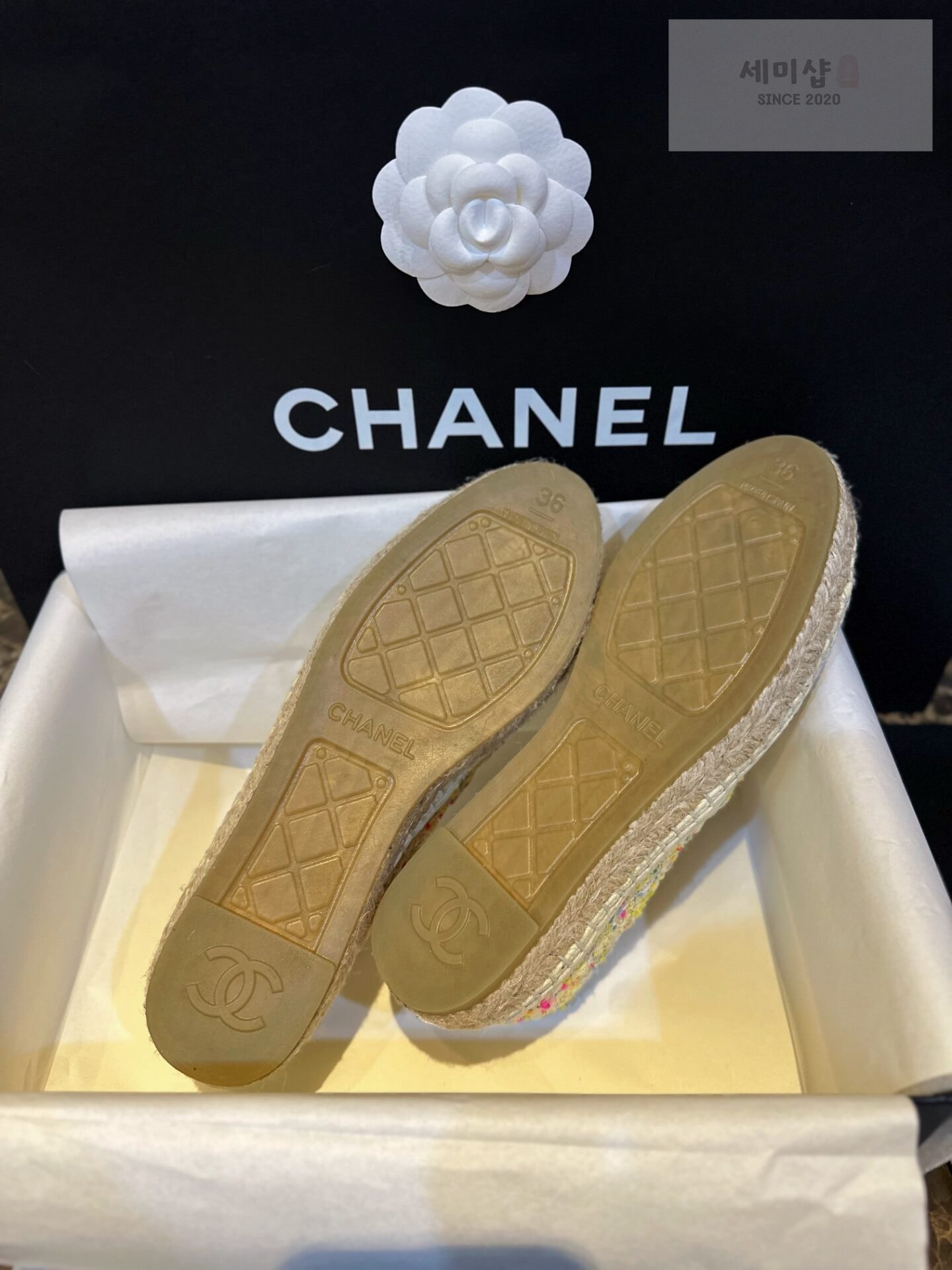 C H A N E L 샤넬 트위드 멀티컬러 에스파듀 “35SIZE – 41SIZE” 신발 8번 이미지