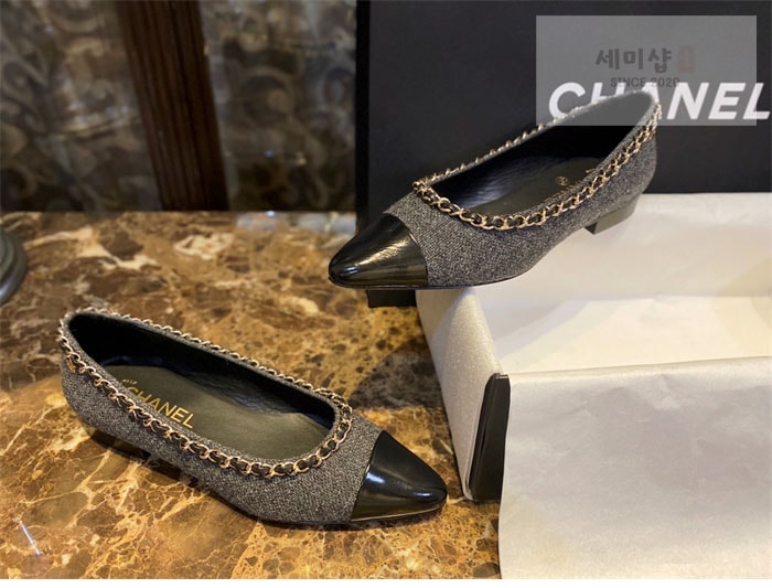 C H A N E L 샤넬 트위드 메리제인 플랫 슈즈 신발 5번 이미지