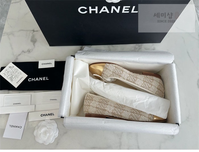 C H A N E L 샤넬 트위드 발레리나 플랫 신발 2번 이미지