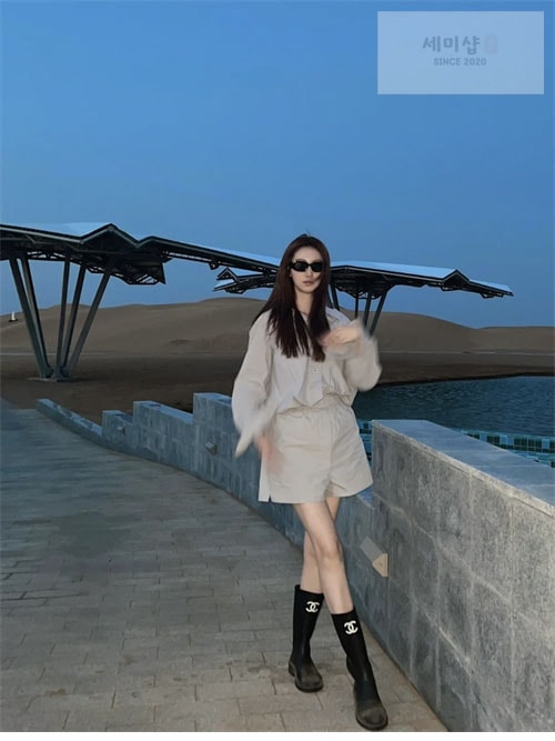 C H A N E L 샤넬 22K CC로고 레인 러버 부츠 신발 3번 이미지