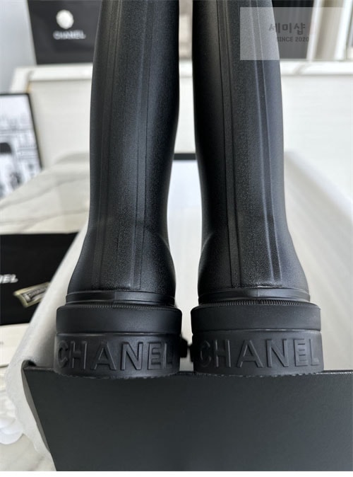 C H A N E L 샤넬 22K CC로고 레인 러버 부츠 신발 11번 이미지