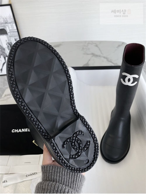 C H A N E L 샤넬 22K CC로고 레인 러버 부츠 신발 14번 이미지
