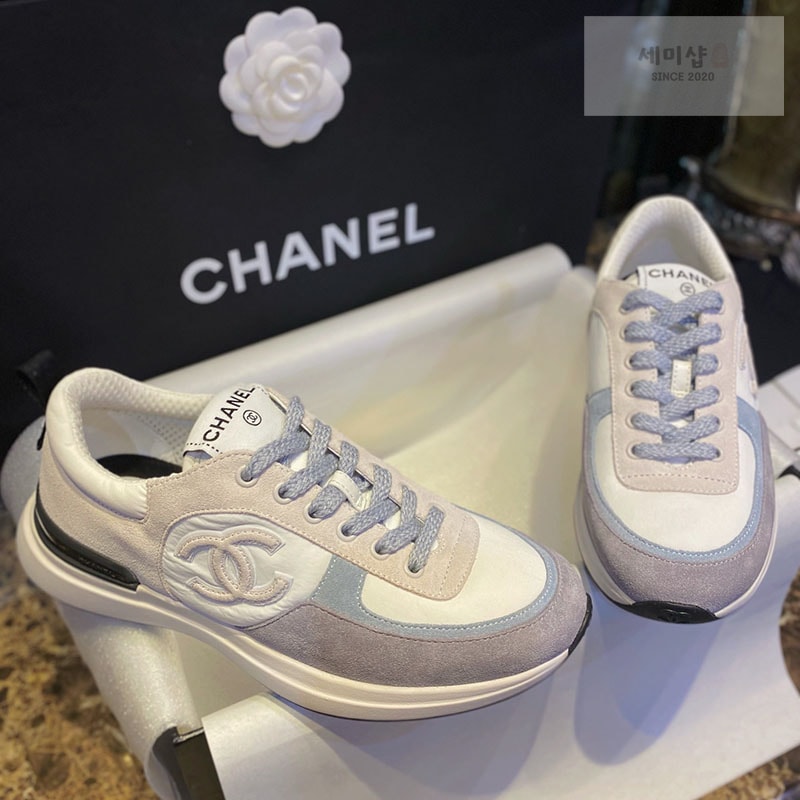 C H A N E L 샤넬 22P 패브릭 스웨이드 스니커즈 신발 1번 이미지