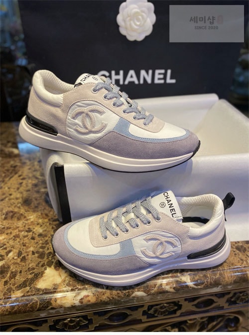 C H A N E L 샤넬 22P 패브릭 스웨이드 스니커즈 신발 5번 이미지