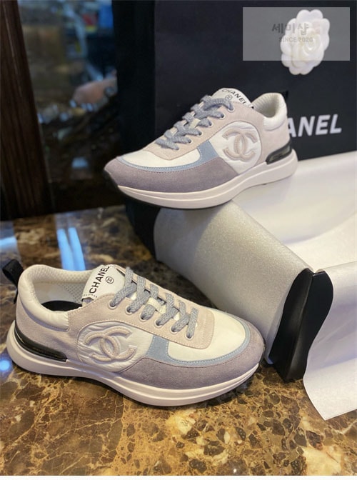 C H A N E L 샤넬 22P 패브릭 스웨이드 스니커즈 신발 9번 이미지