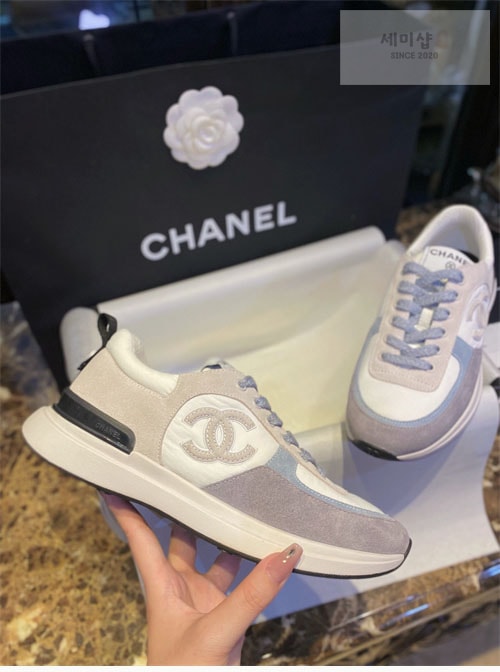 C H A N E L 샤넬 22P 패브릭 스웨이드 스니커즈 신발 19번 이미지