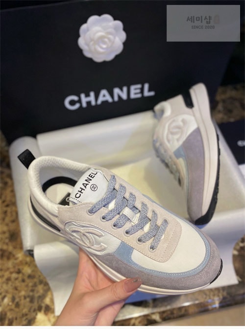 C H A N E L 샤넬 22P 패브릭 스웨이드 스니커즈 신발 20번 이미지