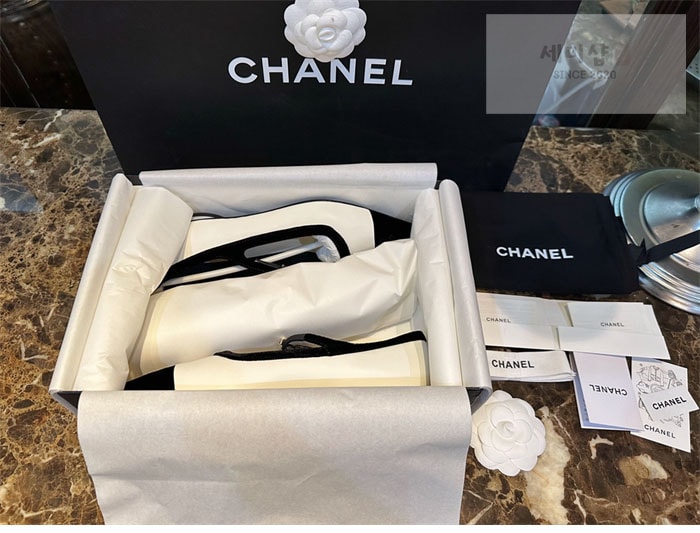 C H A N E L 샤넬 22k 포인트 플랫 메리제인 슈즈 신발 4번 이미지