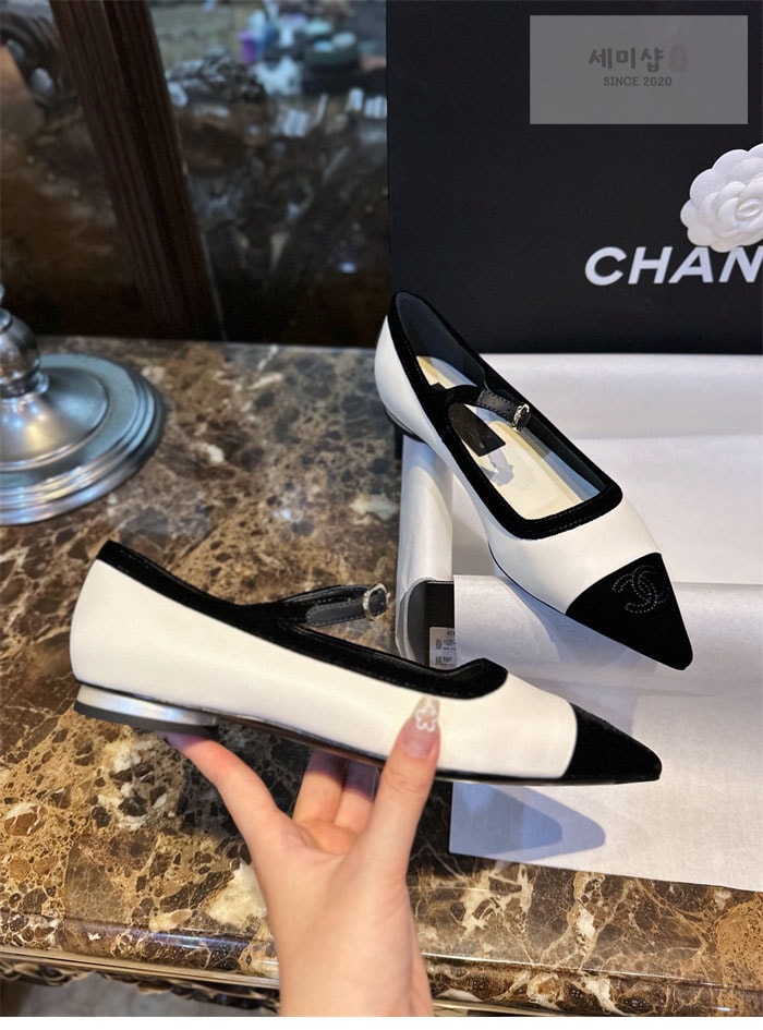 C H A N E L 샤넬 22k 포인트 플랫 메리제인 슈즈 신발 9번 이미지