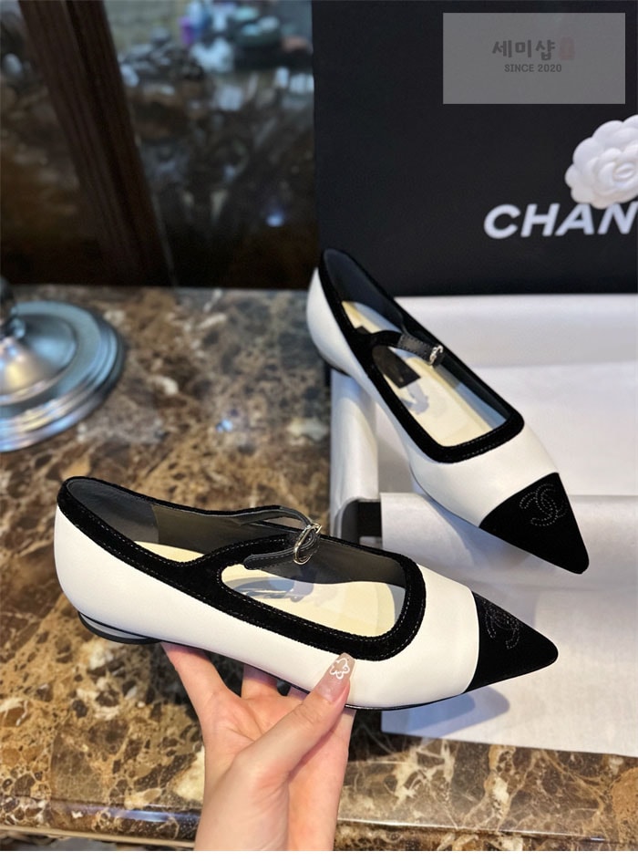 C H A N E L 샤넬 22k 포인트 플랫 메리제인 슈즈 신발 10번 이미지