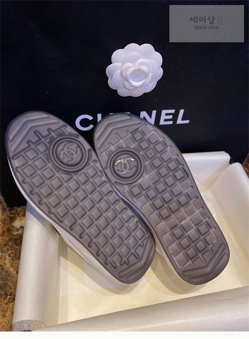 C H A N E L 샤넬 22p CC 메쉬 패브릭 레더 스니커즈 신발 14번 이미지