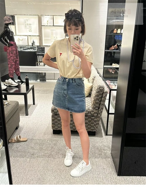 C H A N E L 샤넬 23A 로고 레터링 테니스 스니커즈 신발 3번 이미지