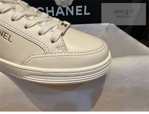 C H A N E L 샤넬 23A 로고 레터링 테니스 스니커즈 신발 10번 이미지