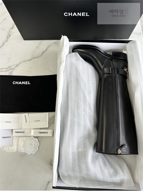C H A N E L 샤넬 23a 체인 하이 부츠 신발 5번 이미지