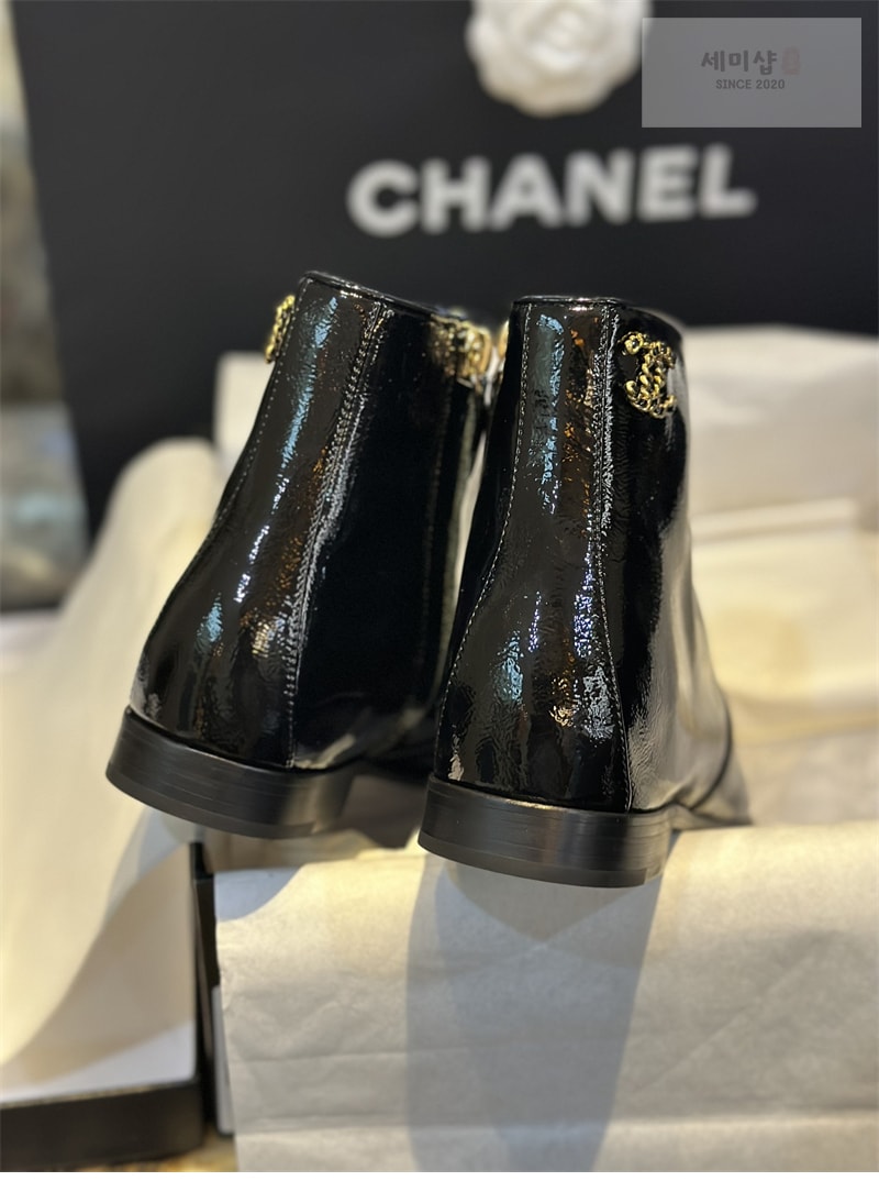 C H A N E L 샤넬 23a 페이턴트 모나코 숏 부츠 신발 11번 이미지