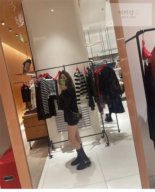 C H A N E L 샤넬 23b 체인 로고 퀄팅 레이스업 롱 부츠 신발 3번 이미지