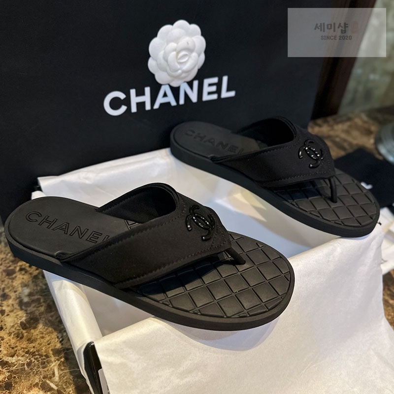 C H A N E L 샤넬 23s 퀼팅 쪼리 슬리퍼 신발 1번 이미지