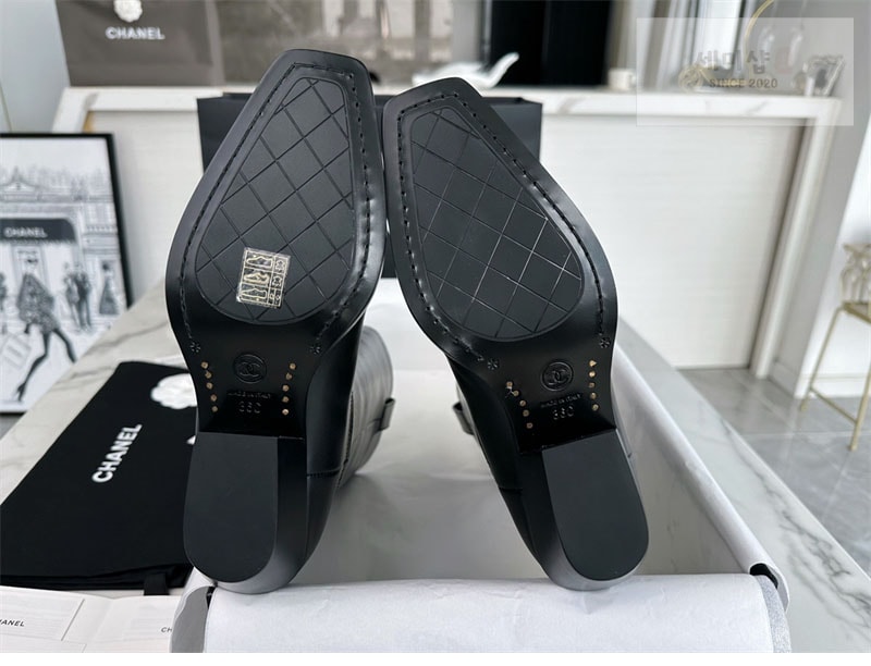 샤넬 샤넬 23s CC 로고 카우보이 롱 부츠 신발 4번 이미지