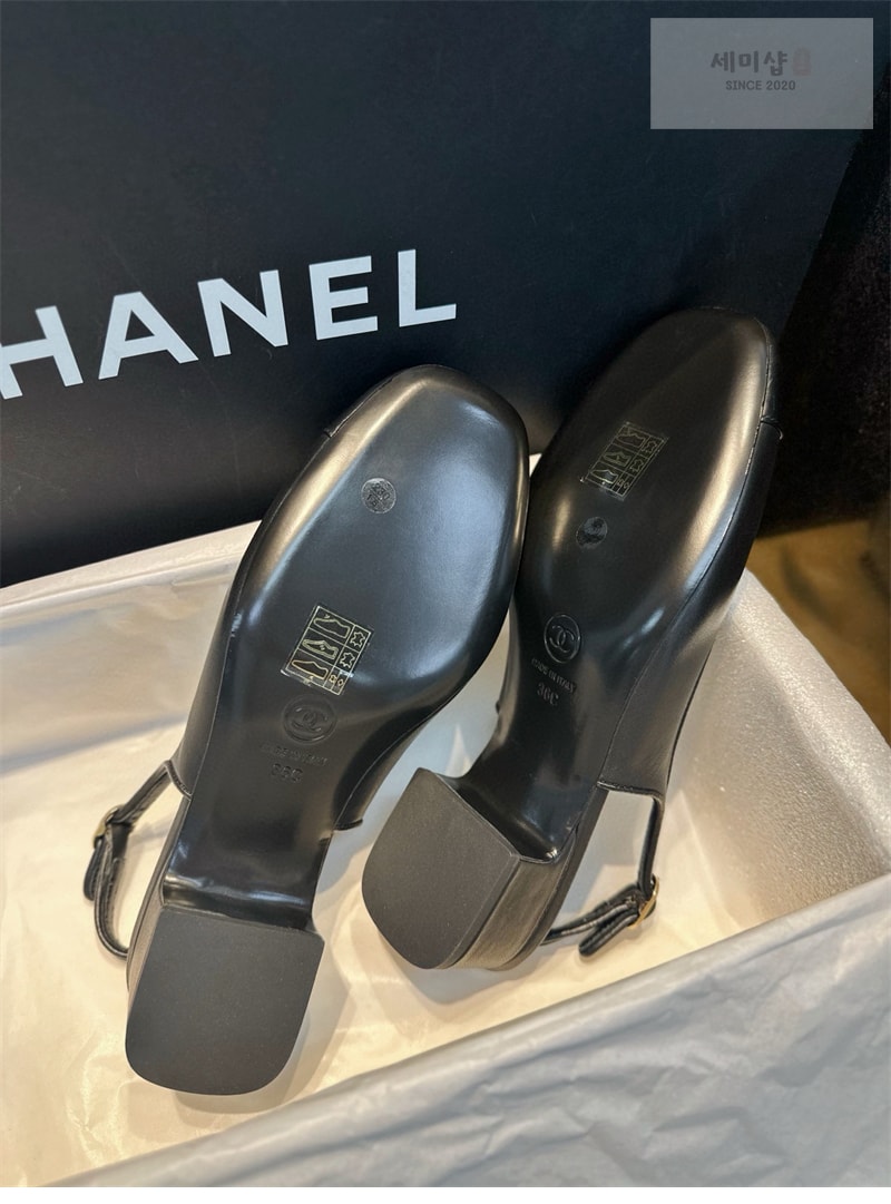 C H A N E L 샤넬 24A CC로고 슬링백 펌프스 신발 9번 이미지